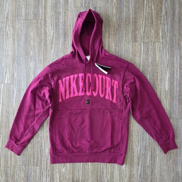 Nike Court Heritage Tennis Hoodie Dri-Fit Fleece Men's Large L Purple FQ2093-664 - Picture 2 of 13